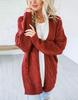 Autumn and Winter Women's Plus Size Twist Cardigan Solid Colour Medium Long Chunky Knit Sweater