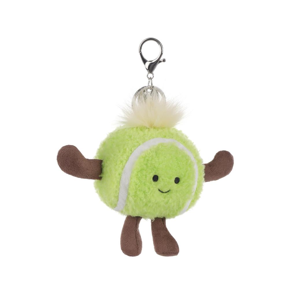Apricot Lamb Tennis Cute Soft Keychain Plush Toy, Perfect for Boys and Girls, Fits Kids Backpacks and Purses, 8cm