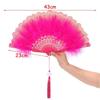 Accessories Handmade with Pendant Dance Hand Fan Party Decor Feather Folding Fan Wedding Gift