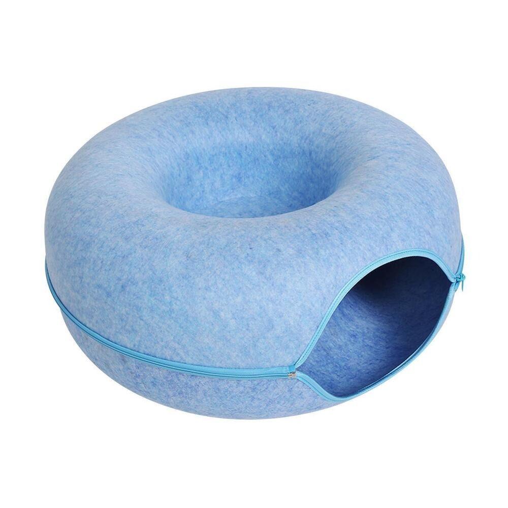 Круглая пещерная корзина Дом Товары для домашних животных Кровати Туннель для кошек Пончик Кошачье гнездо