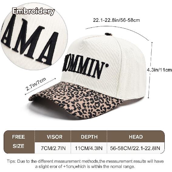 Women’s Mommin Trucker Hat – Vintage Two-Tone Ponytail Baseball Cap, Embroidered Adjustable Hat, Great Gift for Mom & Women