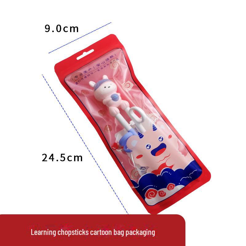 Детский мультяшный обучающий набор палочек для еды и столовых приборов: Ложка, вилка и палочки для еды из нержавеющей стали 304 для младенцев и мам.