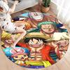 Anime One Piece Round Area Rug Carpet Rug For Living Room Bedroom Sofa Playroom Decor Nonslip Floor Mat