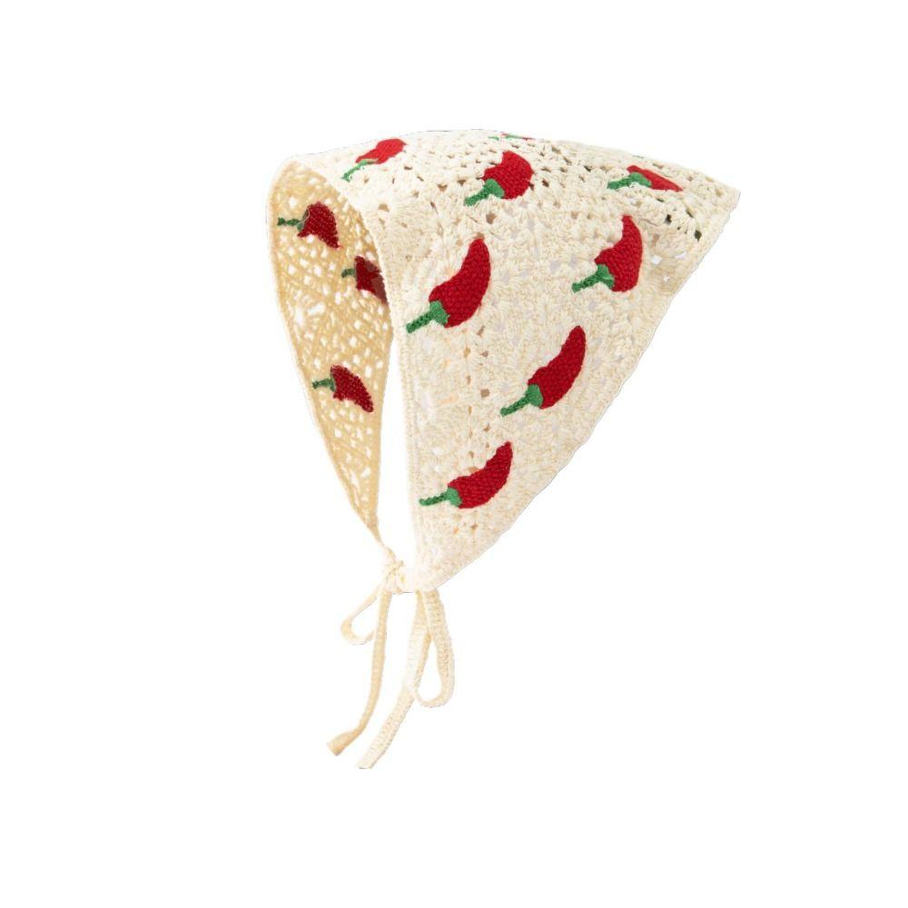 French Pastoral Style Triangle Headband Knitted Headband Towel Fashion Cute Strap Hair Bag Girls