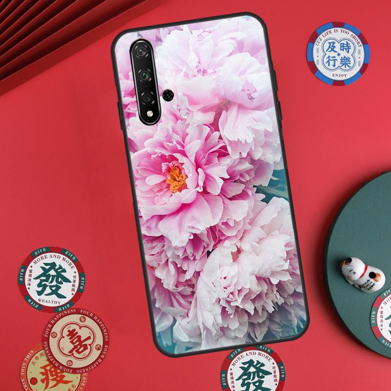 Элегантный розово-фиолетовый цветок пиона для чехла Huawei Nova Y60 Y70 Y90 Y72 Y73 Y61 Y91 7i 8i 11i 12i 12s 9 10 SE P20 P30 P40 Lite