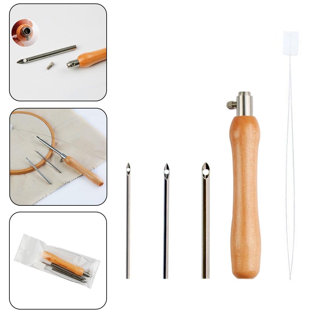 Инструмент для вышивания своими руками, нитковдеватель, набор инструментов для вышивания пуансонной иглой, встроенный нитковдеватель