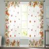 Autumn Leaves Watercolor Tulle Window Curtains for Bedroom Indoor Living Room Voile Decorative Sheer Curtains Drapes