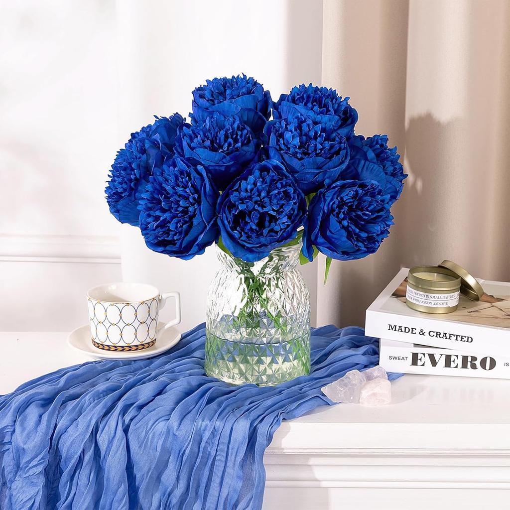 5-10 шт. Искусственный шелковый пион с стеблем, винтажный пион, роза, подходящие для семейного свадебного украшения