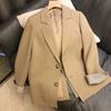 Casual Suit Coat Women New Spring Autumn Loose Khaki Black White Jacket