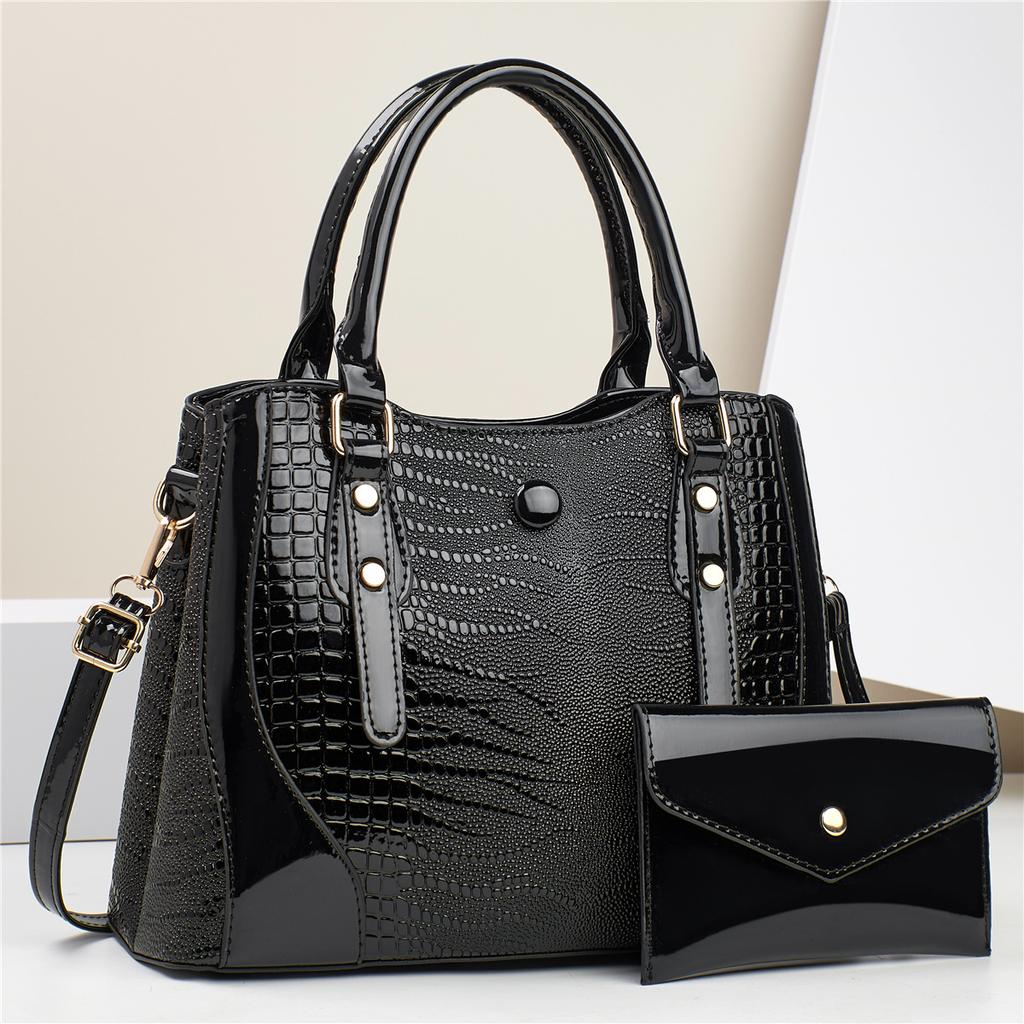 New Designer 2 Piece Set Handbags Luxury Leather Women Bag Large Capaity Lady Shoulder Bag Fashon Female Crossbody Bag
