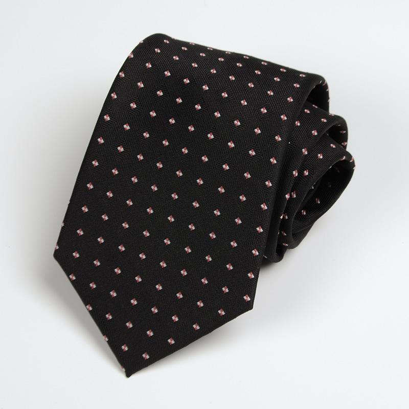 Men's Formal Fashion Professional Business Tie 8cm Polka Dot Pattern Blue New Suit Tie