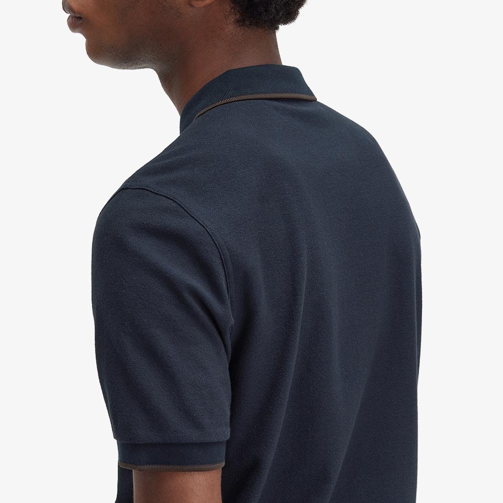 Fred Perry [Стильный] Поло с молнией и воротником-стойкой из пике-крепа (608) Afpm2437729-608
