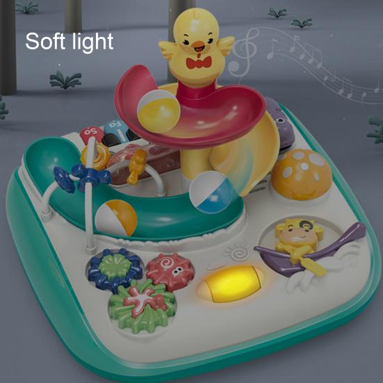 Столик для занятий ребенком, раннее образование, 5 клавиш, пианино, горка, музыкальные инструменты, обучение малышей, центр стоячей активности для мальчиков 1-3 лет