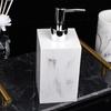 5pcs Resin Imitation Marble Bathroom Accessory Set Mouthwash Cup Soap Toothbrush Holder Shampoo Bottle Household Wash Set