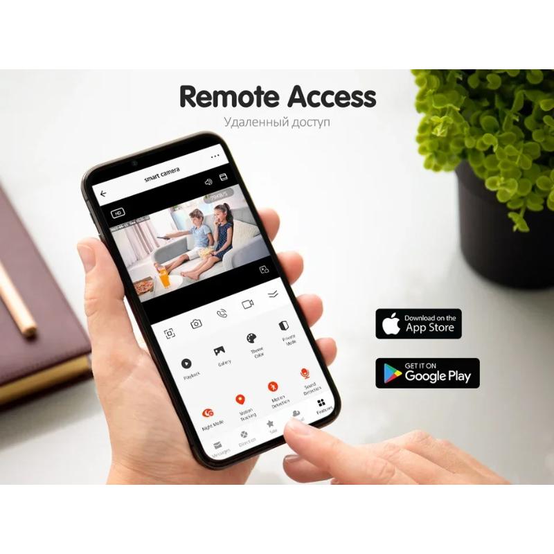 Умная мини-камера 5G Wifi IP 4MP для внутренней беспроводной безопасности домашняя камера видеонаблюдения с автоматическим отслеживанием и радионяней