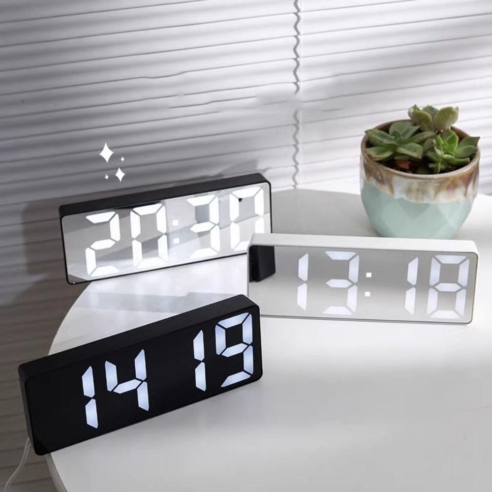 Adjustable LED Electronic Alarm Clock Dual Alarm Desktop Clock Office