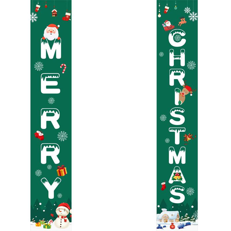 1 пара, простая установка, декоративный практичный изысканный рождественский тематический подвесной баннер на входную дверь, куплет