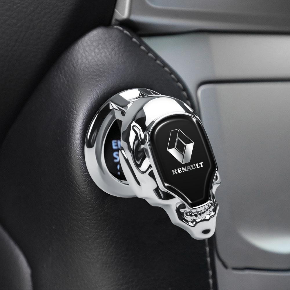 Car One-Key Start Ignition Engine Switch Button Protect Cover Sticker for Renault Megane Clio Koleos Kadjar Captur Arkana DACIA HH49