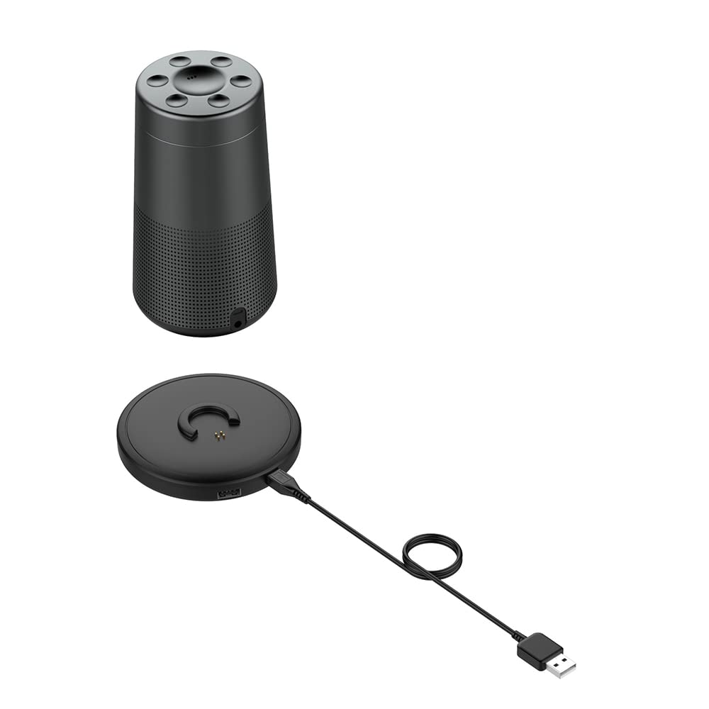 XBERSTAR Зарядное устройство для Bluetooth-динамика BOSE, Зарядная подставка для SoundLink Revolve/Revolve+, Тройной черный