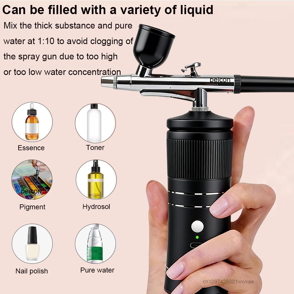 Airbrush with Compressor Airbrush Paint Mini Spray Gun for Painting Modeling Craft Portable Wireless Airbrush Painting Spray Gun