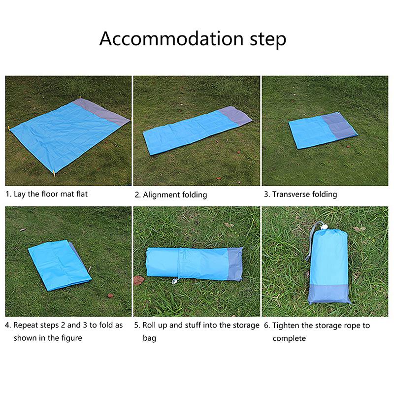 Beach Blanket Sandproof 200 X 140Cm Waterproof Beach Mat Lightweight Picnic Blanket For Travel Hiking Sports
