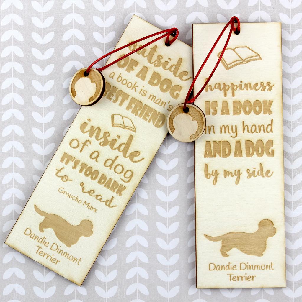 Dandie Dinmont Terrier, Hindlee Terrier I – Dog bookmark, personalized bookmark – Design 01 | Art-Dog
