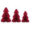 3 Pcs Paper Christmas Tree 3D Honeycomb Tree Tabletop Centerpiece for Holiday Fireplace Mantel Table Decor