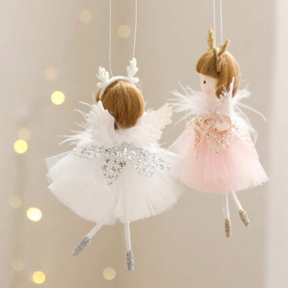 Fabric Xmas Tree Pendant Doll Girl Hanging Pendant Christmas Tree Decor  Xmas Holiday Party
