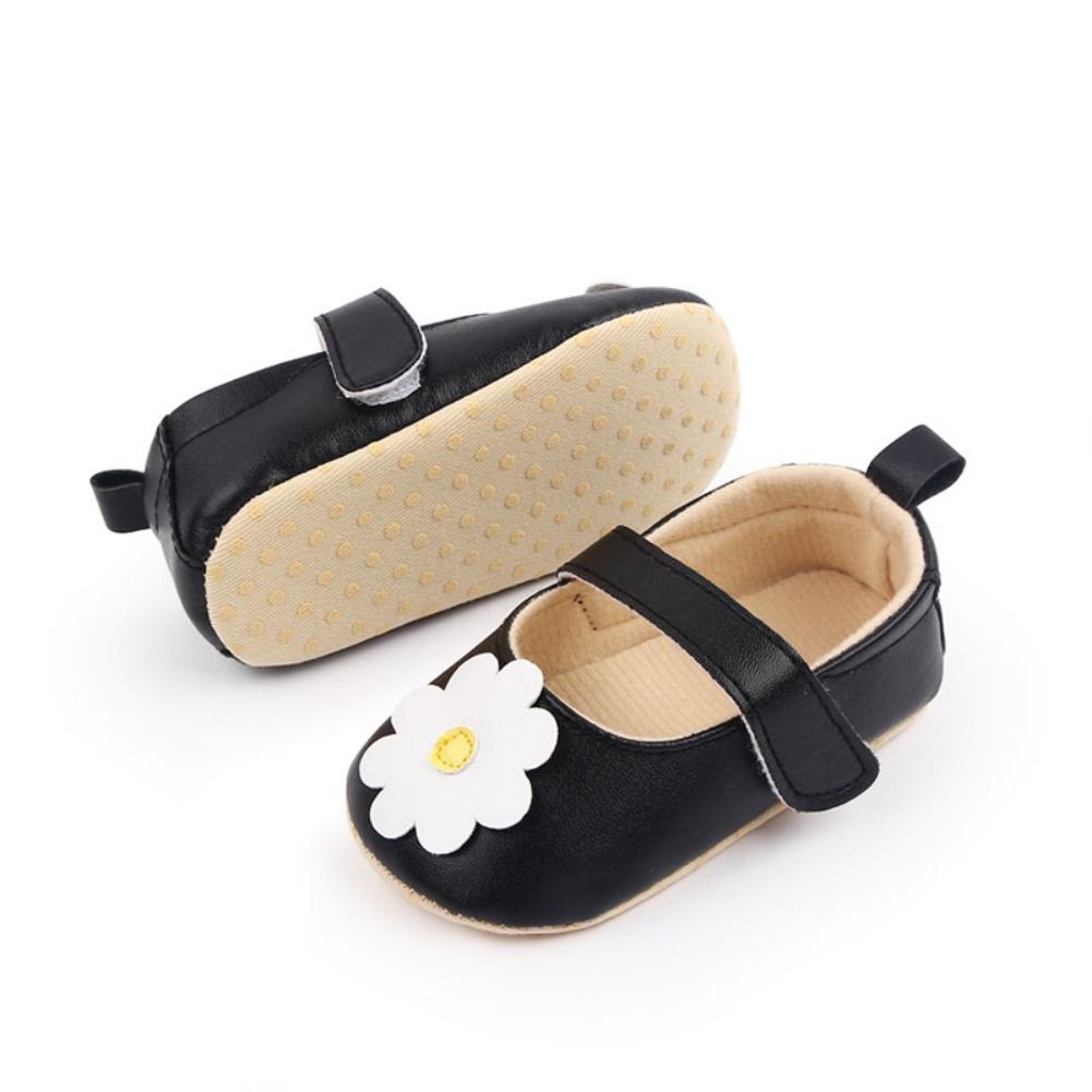 Baby Girls Flats Infant Non-Slip Flower Prewalkers Soft Sole PU Leather Newborn Princess Wedding First Walkers 0-18M