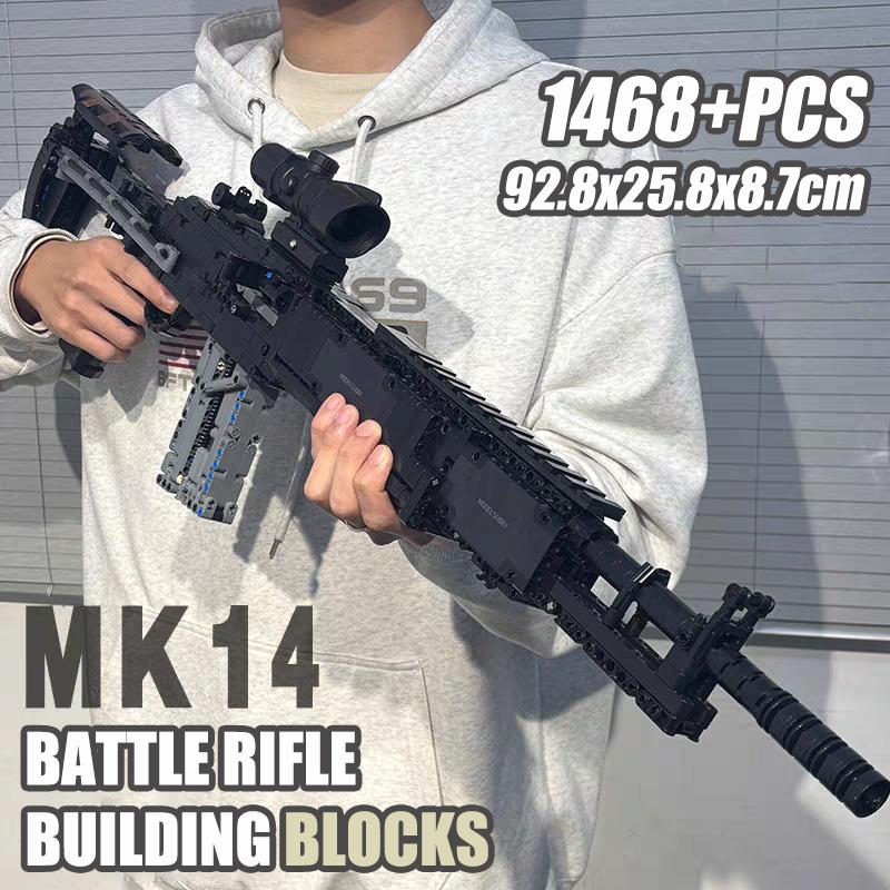 Военная винтовка MK14, боевая винтовка, армейская снайперская винтовка M24, набор строительных блоков, наборы кирпичиков оружия, игрушки для детей, мальчиков, подарки