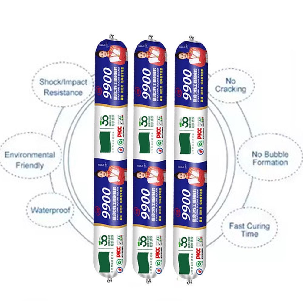 Transparent Silicon Waterproof Sealant 9900 Structural Silicone Adhesive Quick Drying For Wall Stone Door Adhesive Sealant