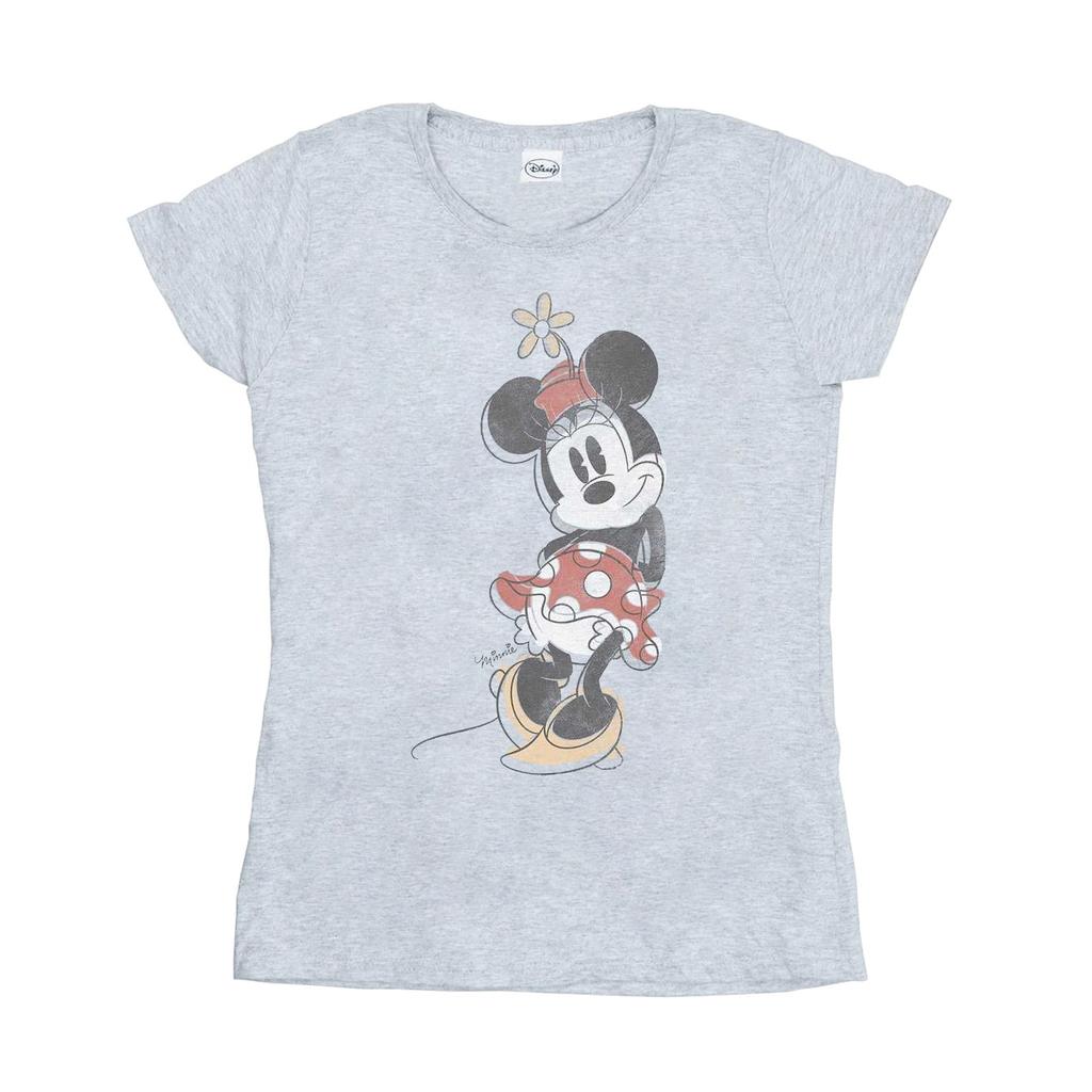 Disney Womens/Ladies Minnie Mouse Offset Cotton T-Shirt