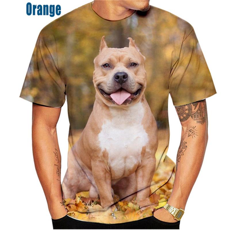 Funny Pitbull Dog 3D Printed T-shirt Men Women O-Neck Short Sleeve
