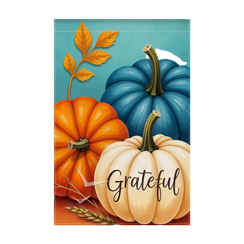 Durable Thanksgiving Fall Garden Flag Outdoor Yard Decoration Thanksgiving Banners for Autumn Party Home Decor
