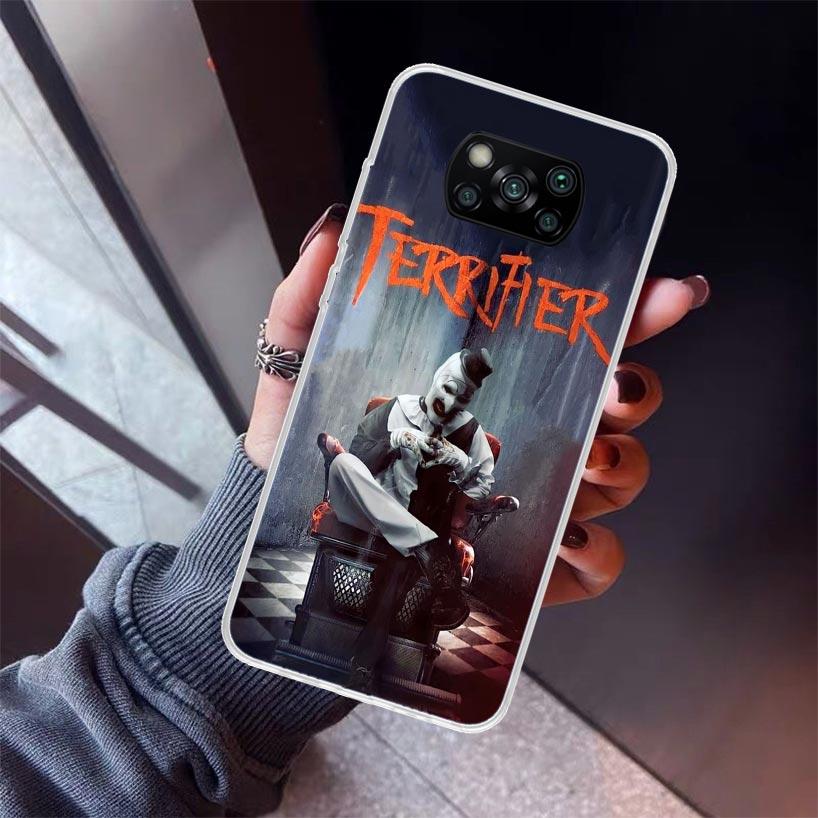 Horror Movie Terrifier Phone Case For Xiaomi Poco X7 X6 X5 Pro F7 Ultra Redmi 15C 15 13 13C 12 12C 10 10A 10C 9 9A 9C 9T Shell P