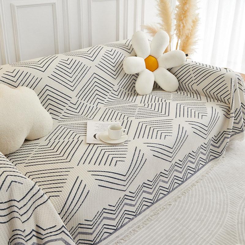 Чехол для дивана из хлопка и льна в этническом стиле на 2-3 места, чехол для углового дивана, плед, пылезащитное одеяло для украшения домашних животных