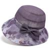 Hat Lady Spring and Summer Light and Breathable Sunscreen Bucket Hat Elegant Bow Sunshade Basin Hat