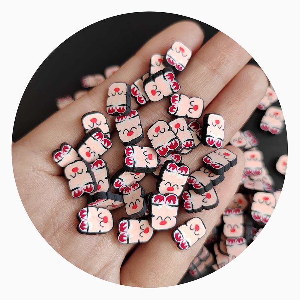Christmas Reindeer Slice Polymer Clay Sprinkle for Kids Diy ,Soft Clay for Craft Clay/Nail Art/Scrapbook Decoration DIY,Filler