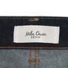 Mila Owen Hem Slit Denim Pants 1 Navy Jeans Stretch Women Used