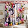 2D flat Photography Backdrop Tapestry Cute Kittens Among Flowers 100% Polyester Party Decorations for New Year celebration
