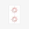 Тату-наклейка Sun And Moon Tonghui, Контрастные тонкие линии, Долговечная водостойкая, Высококачественная наклейка на лодыжку