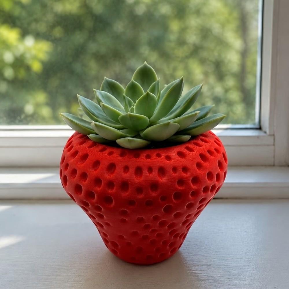 3D Printed Planter Holder Self-Contained Realistic Flower Container  Placement Easy