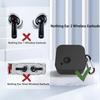 Miimall Совместимый чехол для Nothing Ear 2, Силиконовый защитный чехол с брелоком против потери (черный)