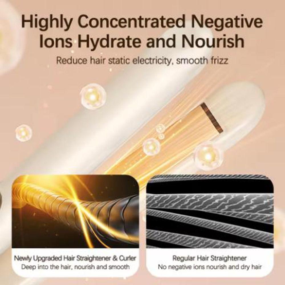 Quick Heating Negative Ion Straightener Ceramic Plates Hair Curler Dormitory