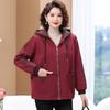 Модная женская куртка больших размеров, повседневная, свободного кроя, с капюшоном, осенне-зимняя, средней длины, с эффектом омоложения, на плюшевой подкладке, с вышивкой
