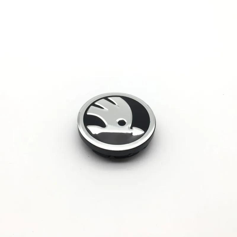 4pcs 55mm IZD501151A Car Original Wheel Center Cover Hub Cap Emblem Sticker For Octavia Superb 2 MK2 Fabia Yeti A5 Accessories
