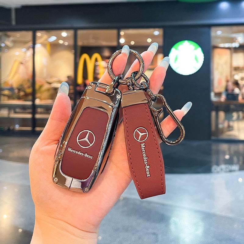 SFX1 Zinc Alloy Car Remote Key Case Cover Shell For Mercedes Benz A C E S G Class GLC CLE CLA GLB GLS W177 W205 W213 W222 X167 AMG