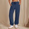 Women's Fashion Casual Solid Color Drawstring Sweatpants