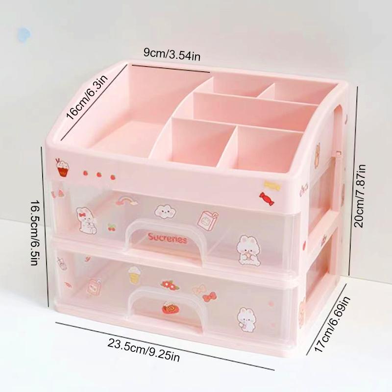 1 шт. Коробка для хранения, удобная полка для хранения, вместительный ящик, стильный прекрасный настольный органайзер для косметики, настольный макияж