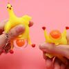 Забавный Мини-курица Брелок Мягкая Игрушка-пищалка Пластиковая Курица и Яйцо Игрушка для Снятия Стресса Новинка Прикол Подарок для Детей и Взрослых